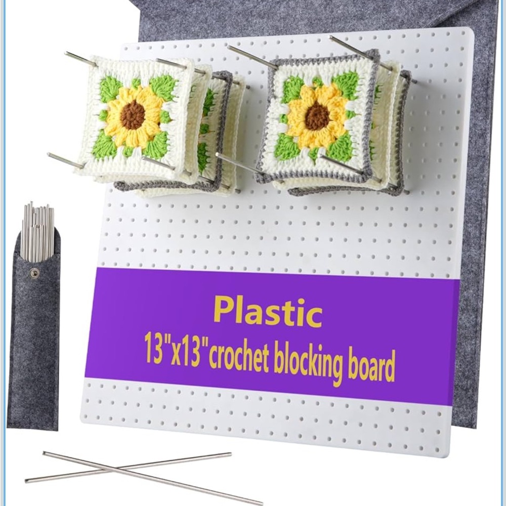 13’’Crochet Blocking Board with 20 Pegs (NEW IN BOX)